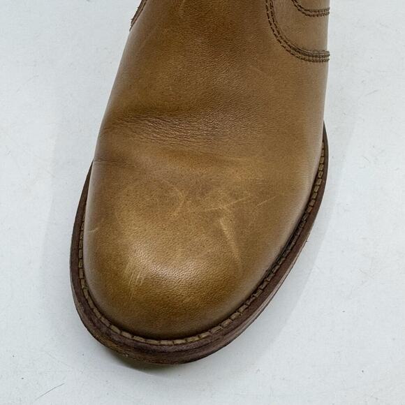 A.P.C. Rue Madame Paris Brown Leather Anna Cowboy Ankle Boots - Picture 9 of 14